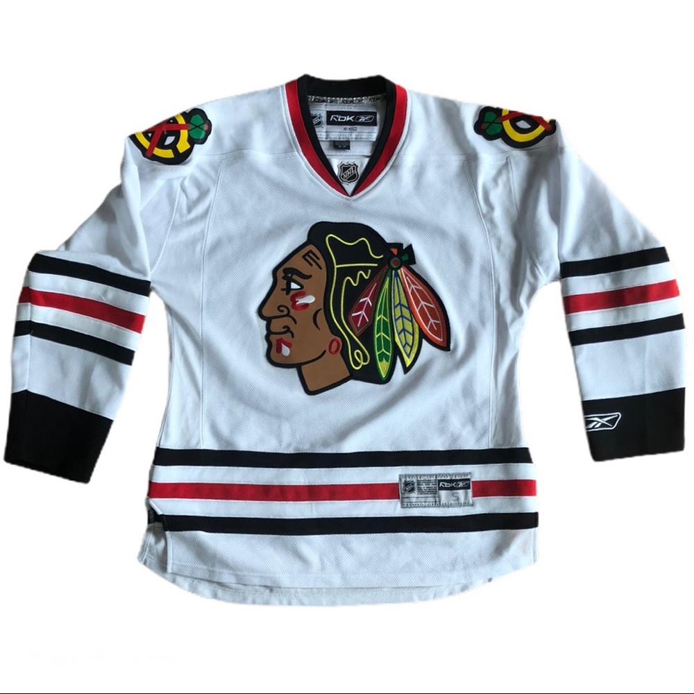 White Blackhawks Jersey